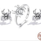 Silver Spider Jewelry Set