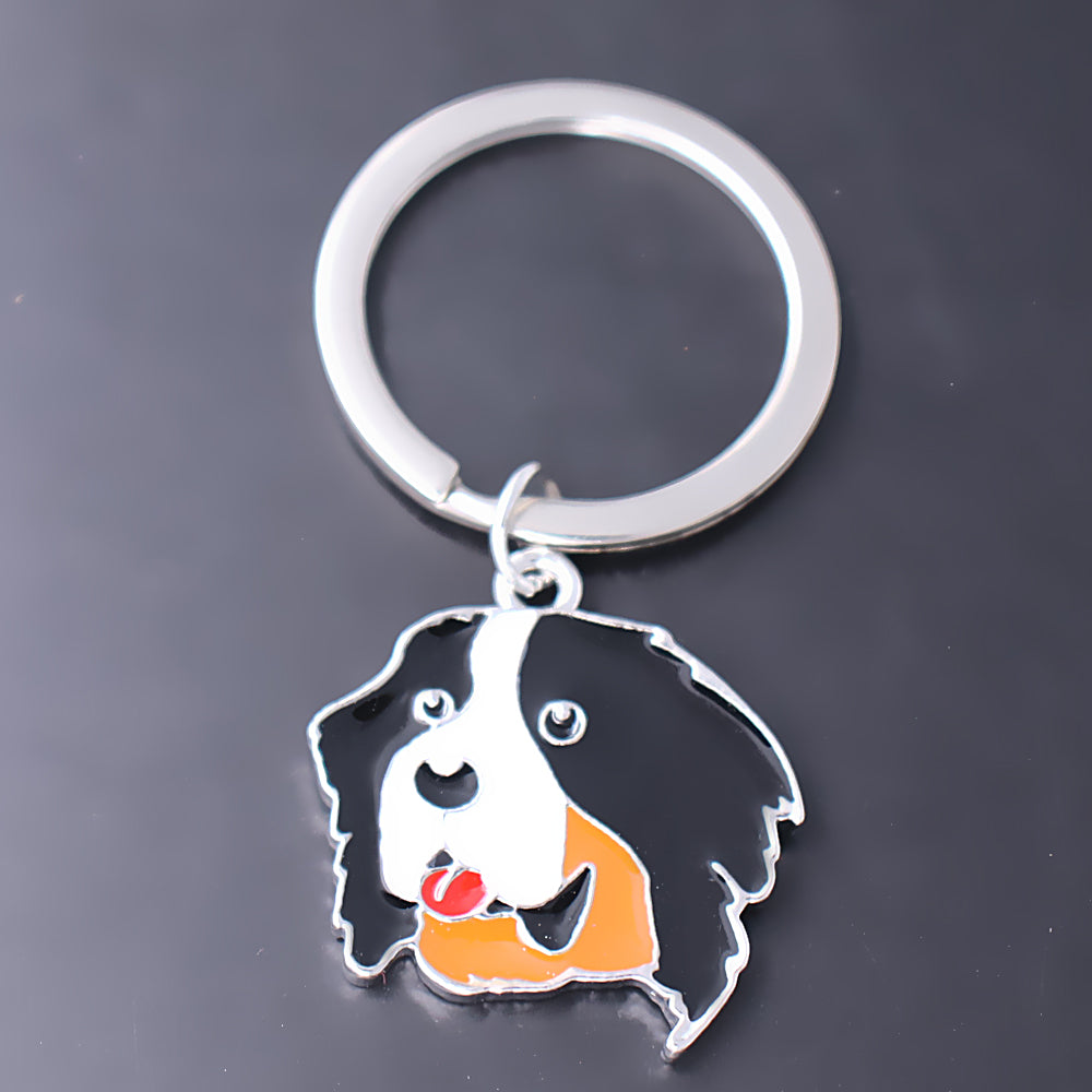 Curious Bernese Face keychain by Style's Bug