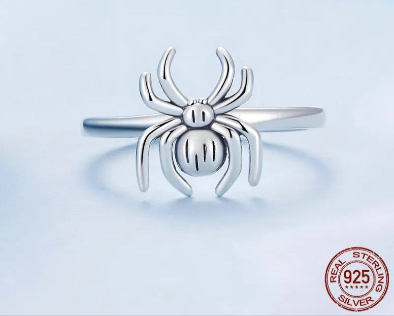 Silver Spider Jewelry Set