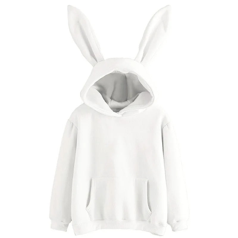 Rabbit Hoodie with Ears - Style's Bug White / S