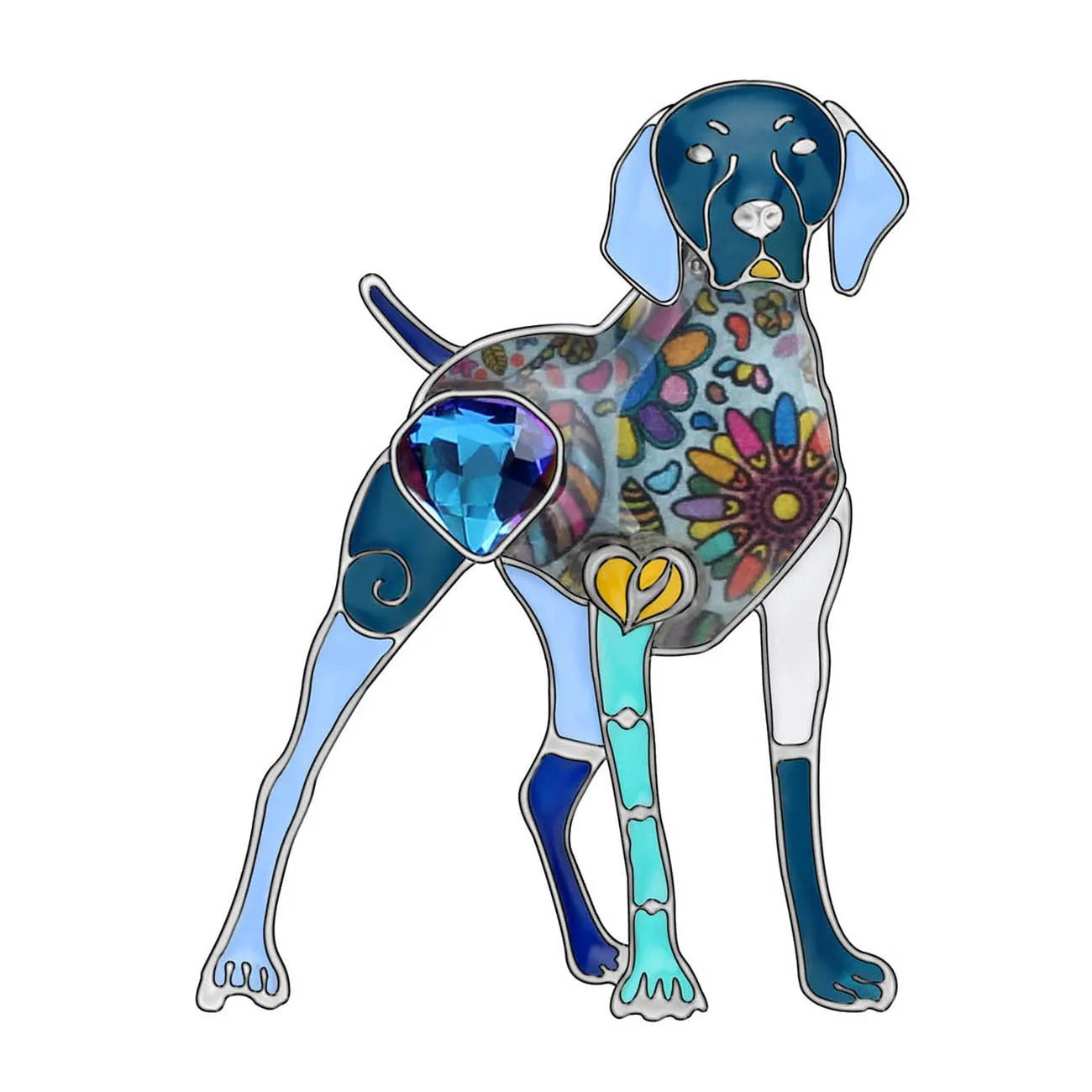 Artistic Weimaraner Necklace / Brooch