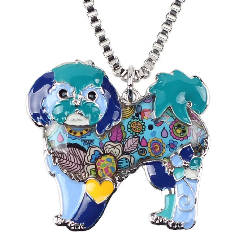 Artistic Maltipoo Necklace / Keychain