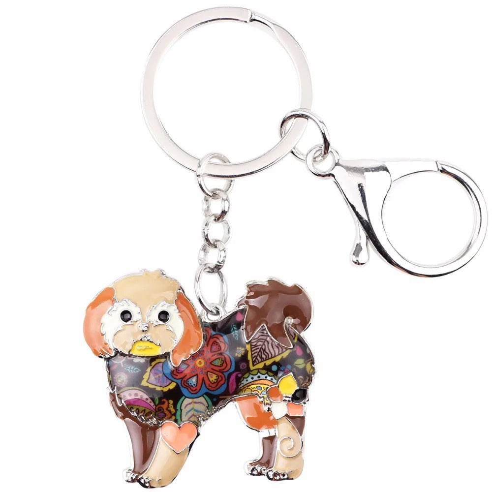 Artistic Maltipoo Necklace / Keychain