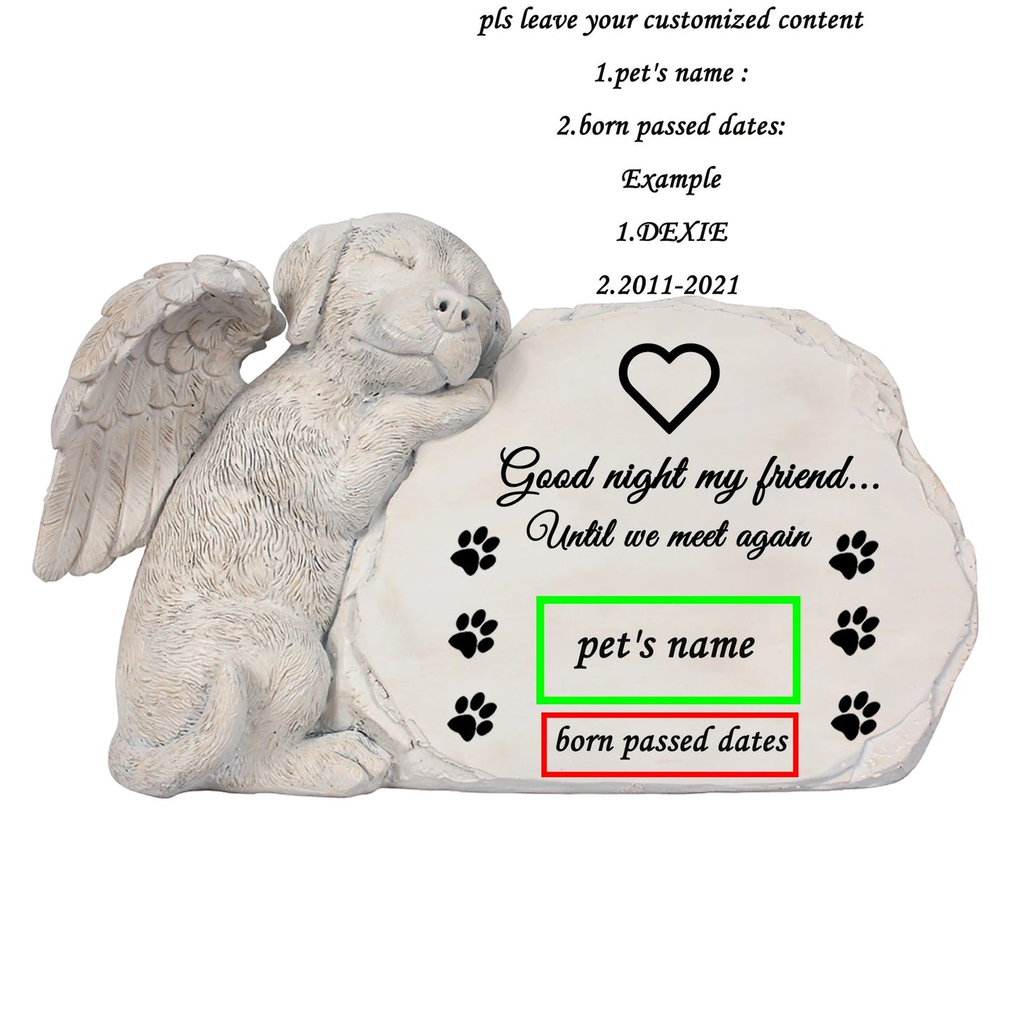 Personalised GSP Dog Headstone / Grave marker