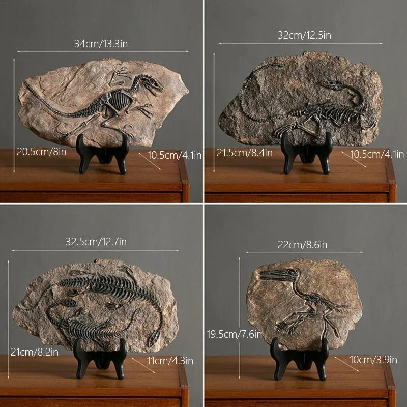 Realistic Dinosaur Fossil Ornaments
