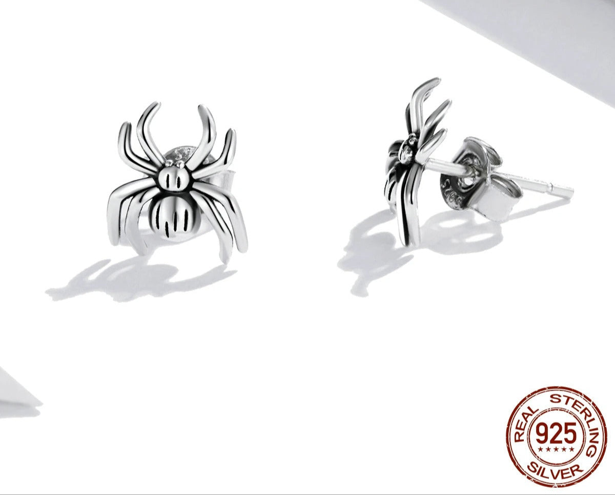 Silver Spider Jewelry Set