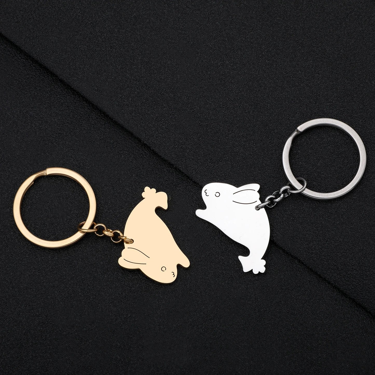 Best Friends Rabbit Keychains Pair