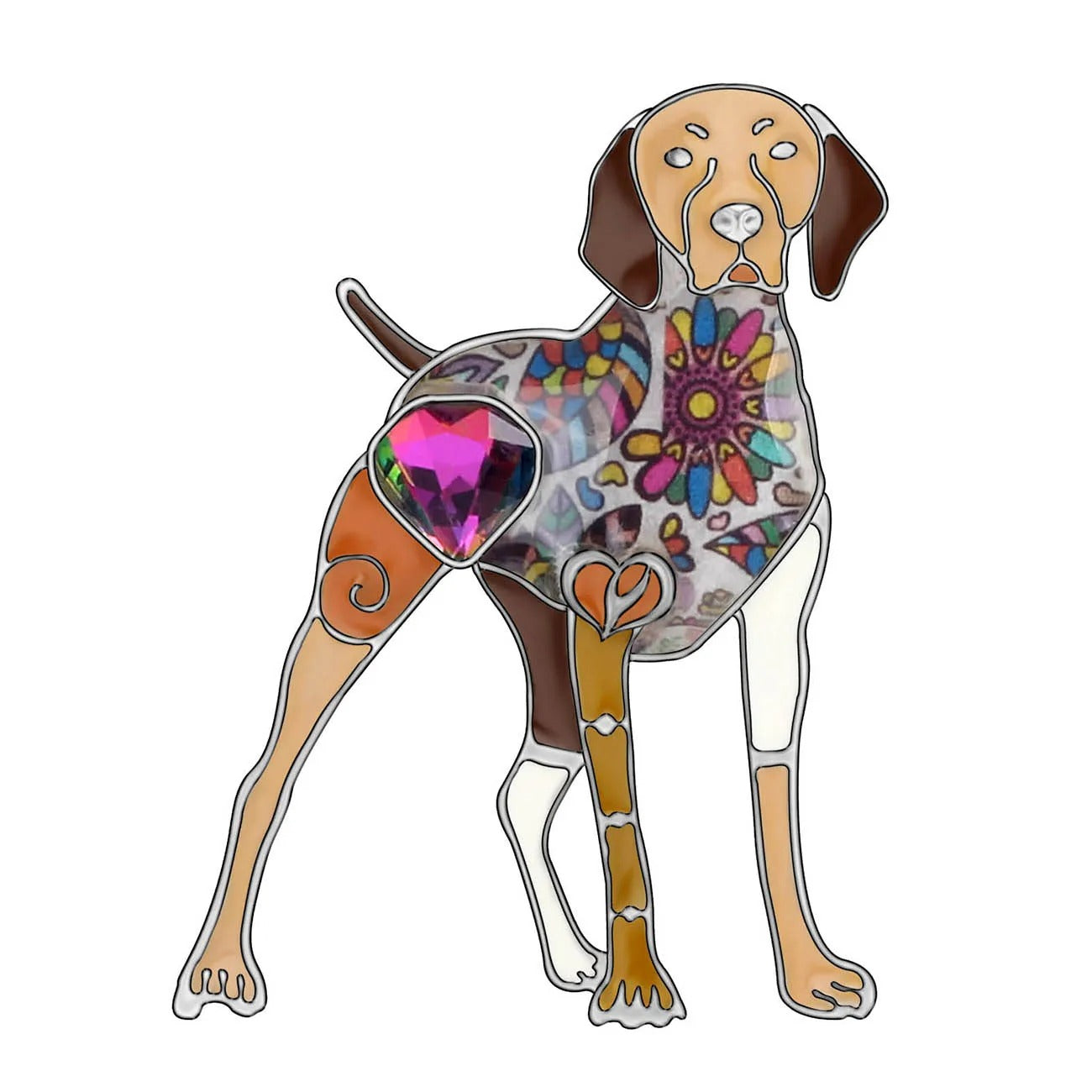 Artistic Weimaraner Necklace / Brooch