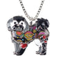 Artistic Coton de Tulear Necklace / Keychain