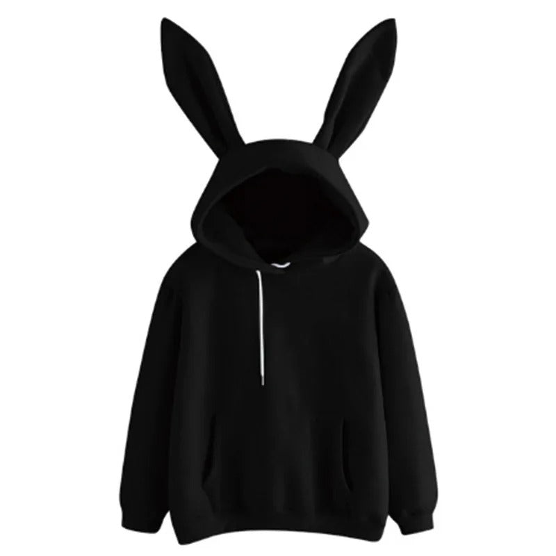 Rabbit Hoodie with Ears - Style's Bug Black / S