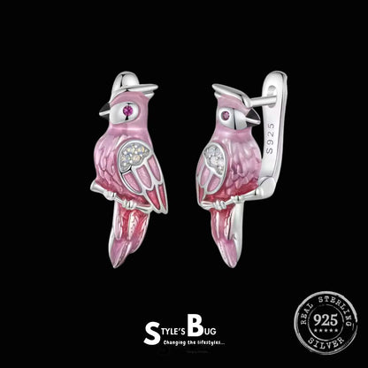 Pink Parrot Jewelry Set