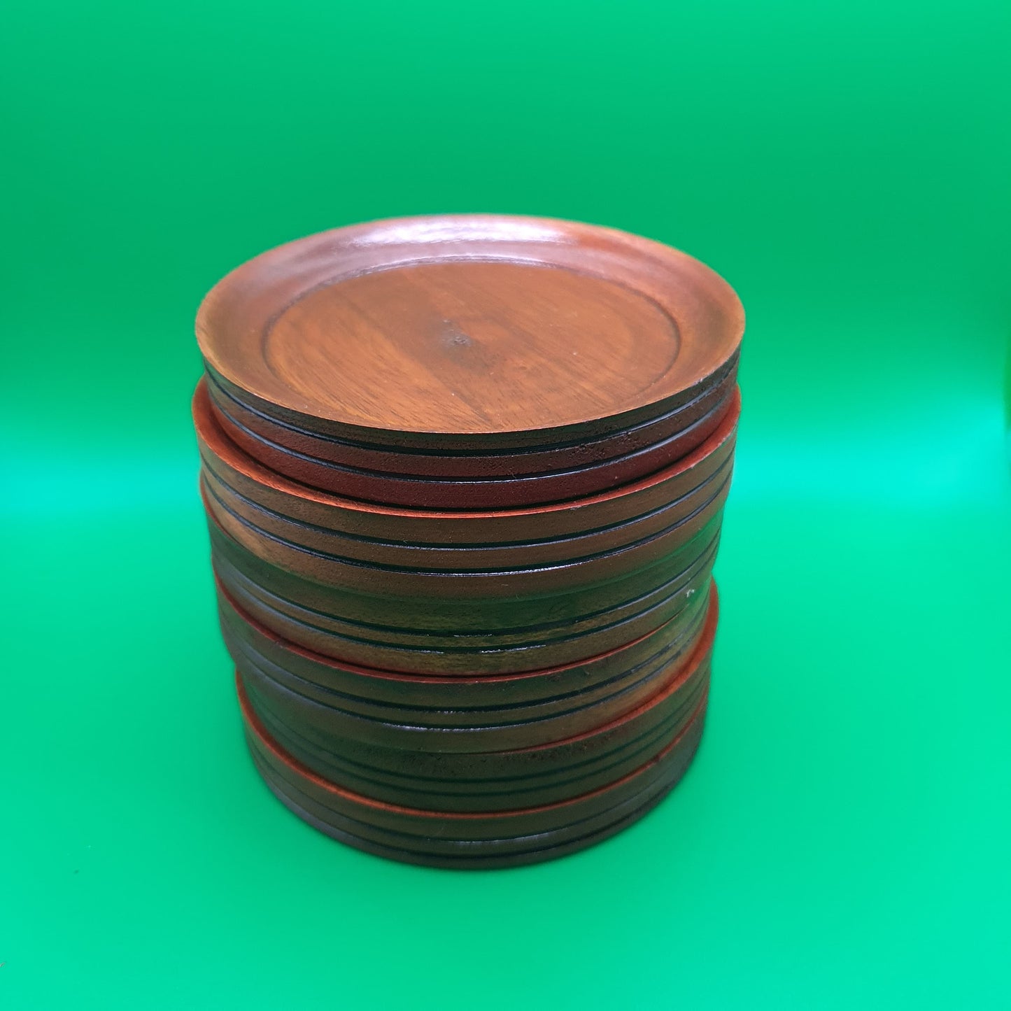 Mahogany Coasters  - Handcrafted from Wood (6pcs)