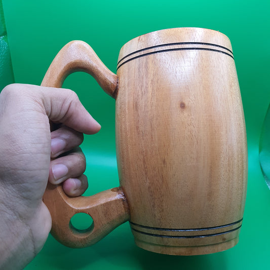 Natural Beer Mug - Handcrafted from wood