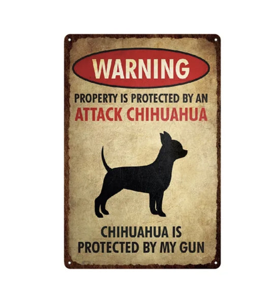 Vintage Dog Warning signs