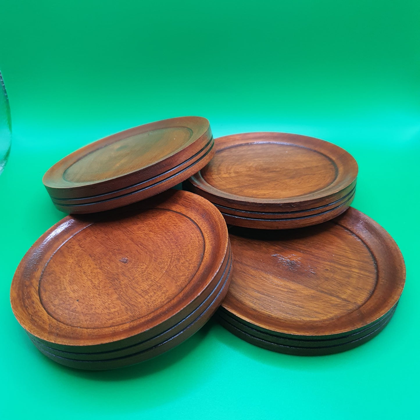 Mahogany Coasters  - Handcrafted from Wood (6pcs)