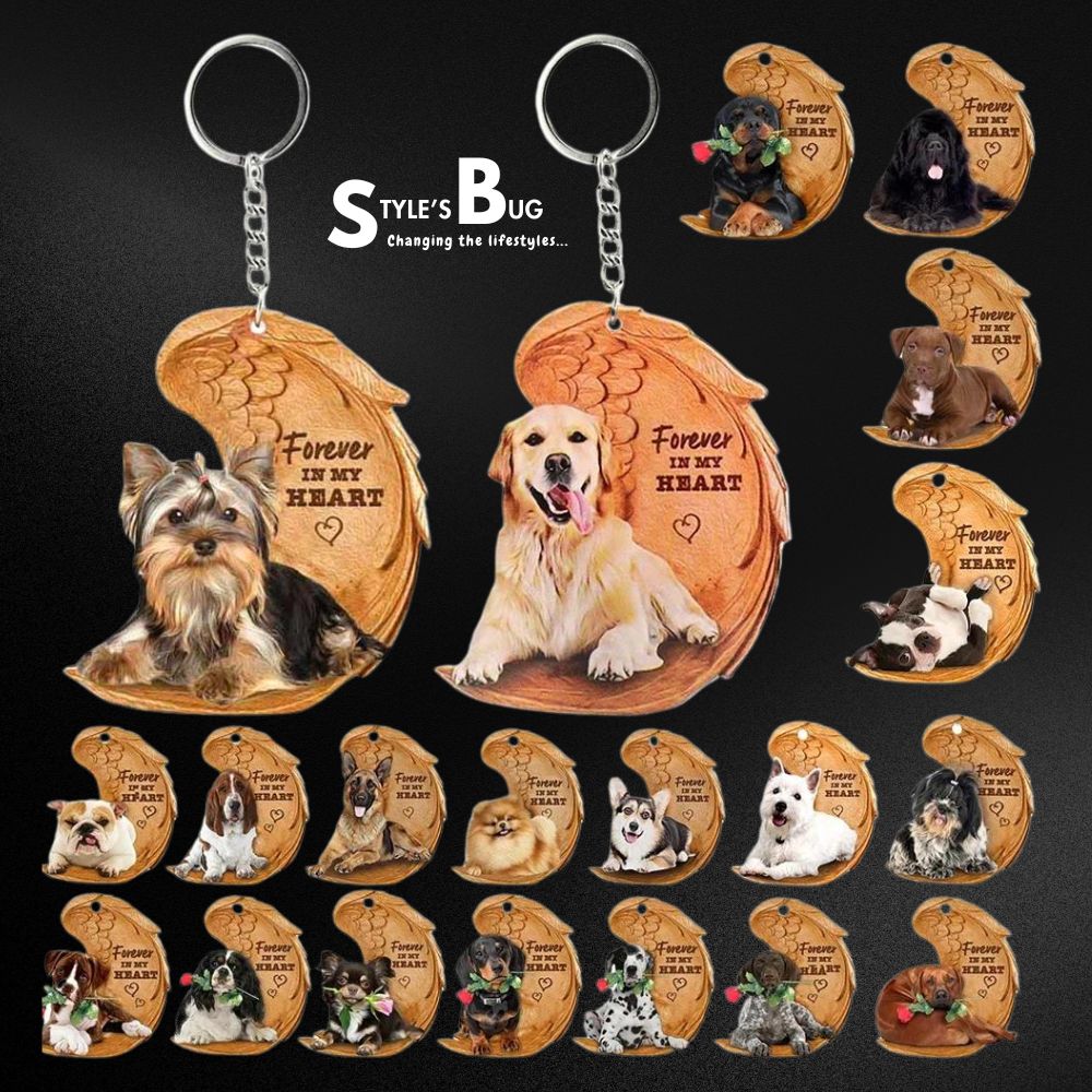 German Shepherd Forever in my heart Dog Keychain