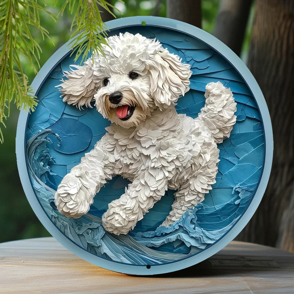 Realistic Bichon Frise plaques