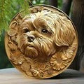 Realistic Coton de Tulear Alloy plaques