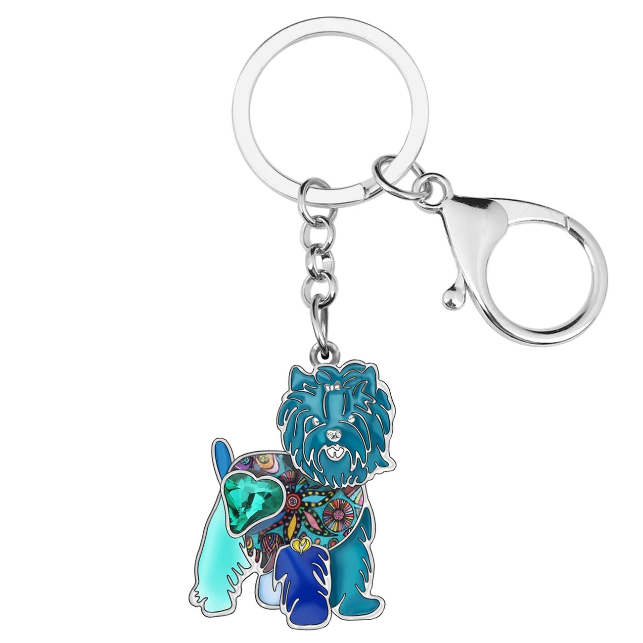 Artistic Yorkshire Terrier Keychains