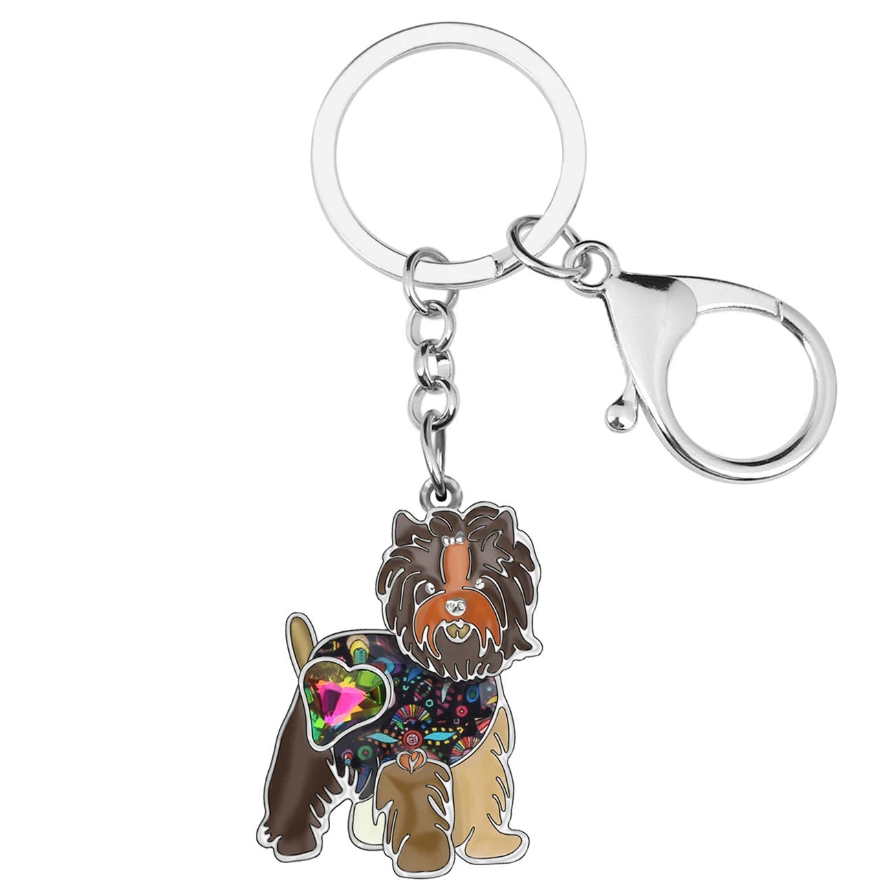 Artistic Yorkshire Terrier Keychains