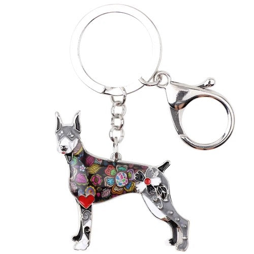 Artistic Doberman Necklace / Keychain - Style's Bug Dark / Only Keychain