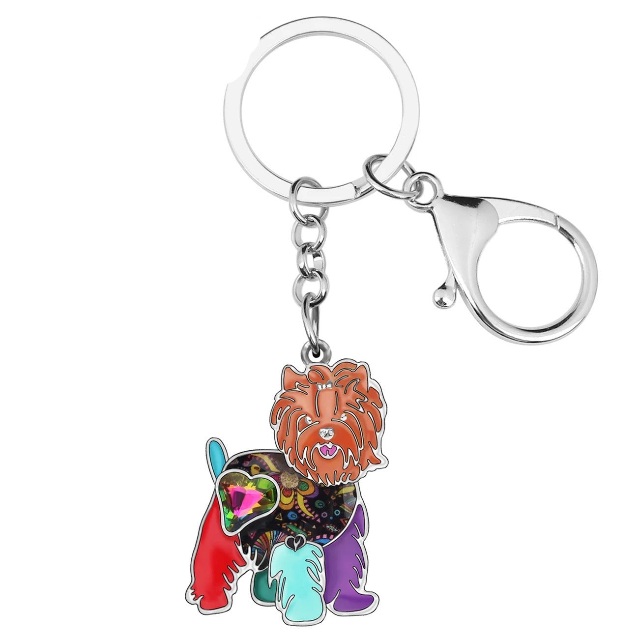 Artistic Yorkshire Terrier Keychains