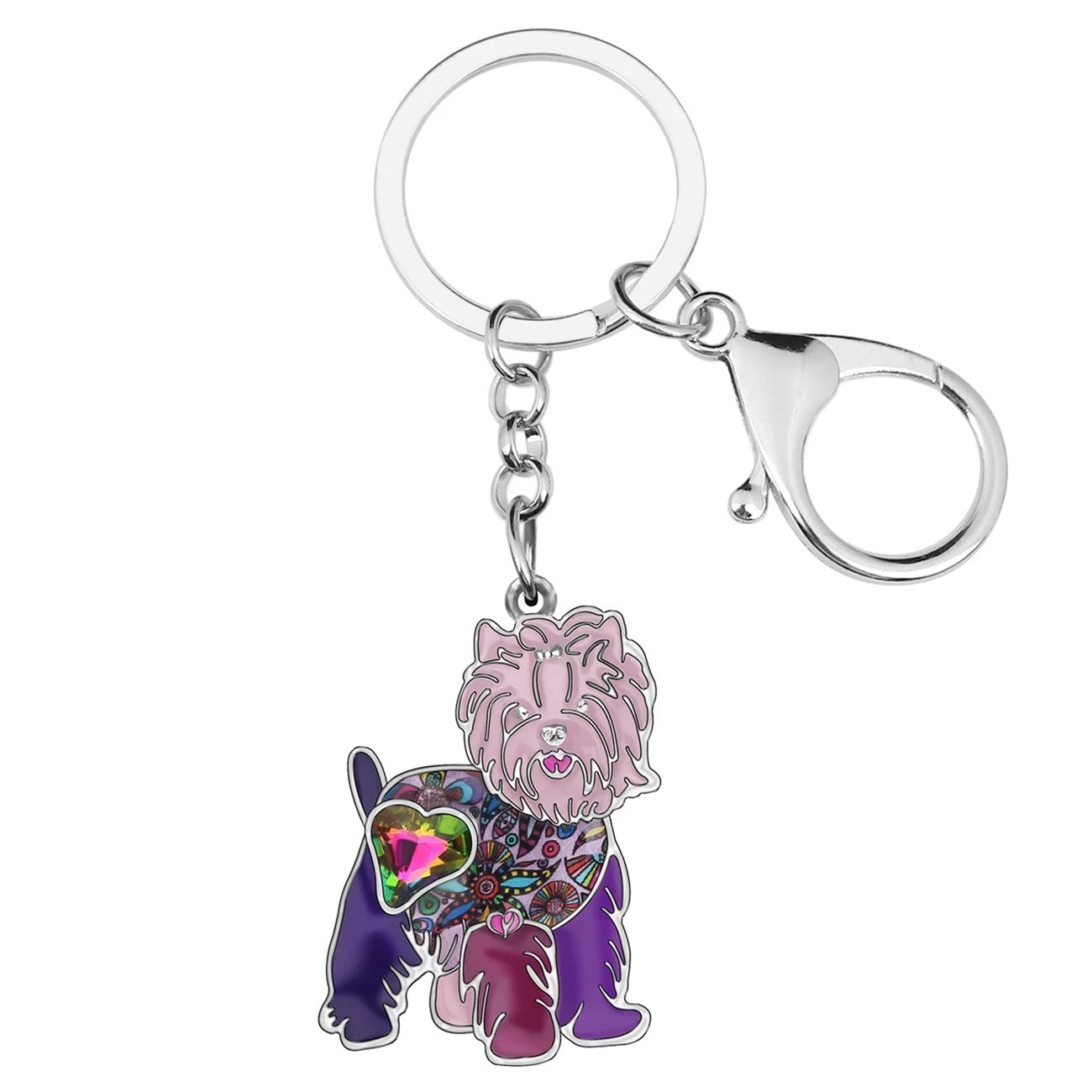 Artistic Yorkshire Terrier Keychains