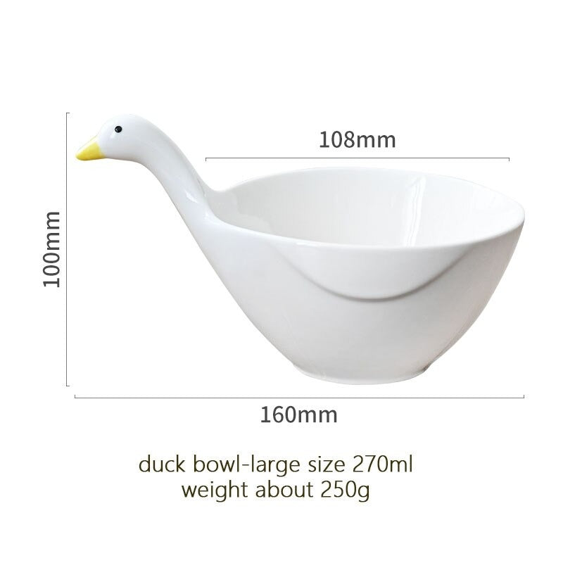 Cute Ceramic Duck Bowls - Style's Bug