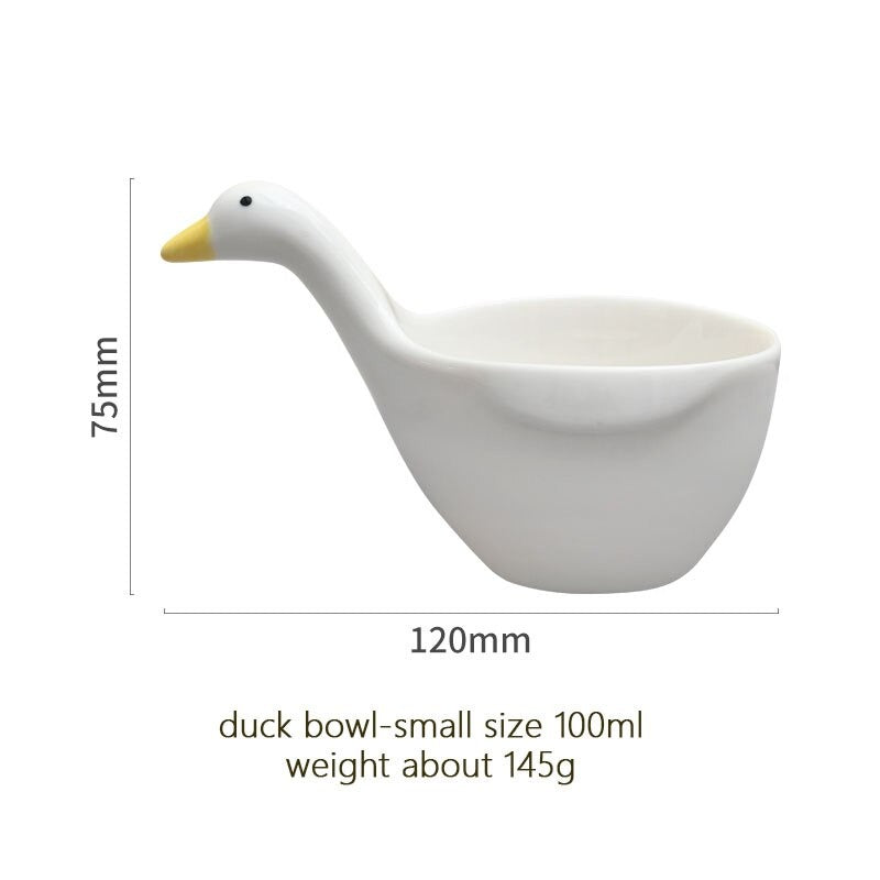 Cute Ceramic Duck Bowls - Style's Bug