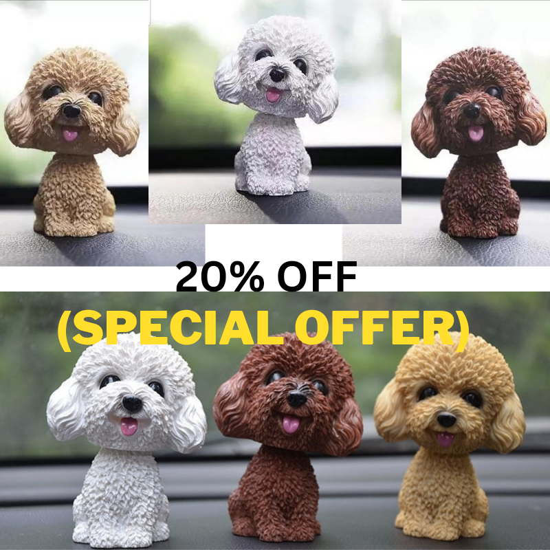 Maltipoo Shaking Head Car ornaments