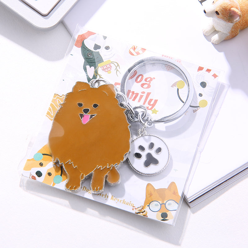 Pomeranian keychains by Style's bug (2pcs pack) - Style's Bug Brown