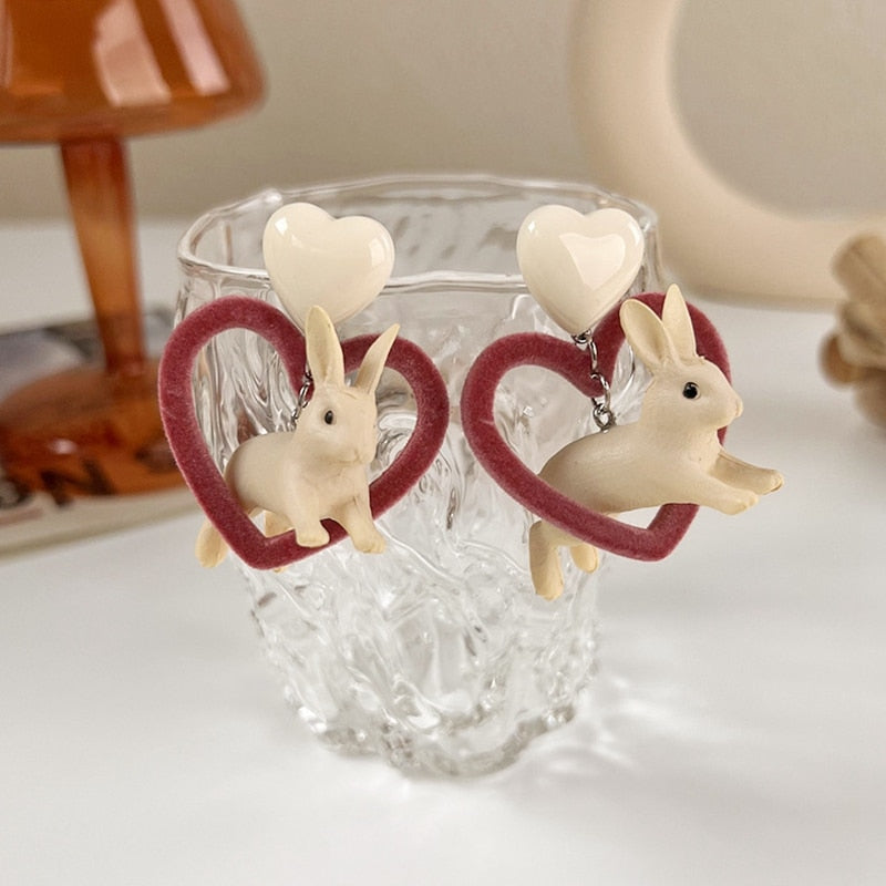 " Hopping bunny " drop earrings by SB - Style's Bug