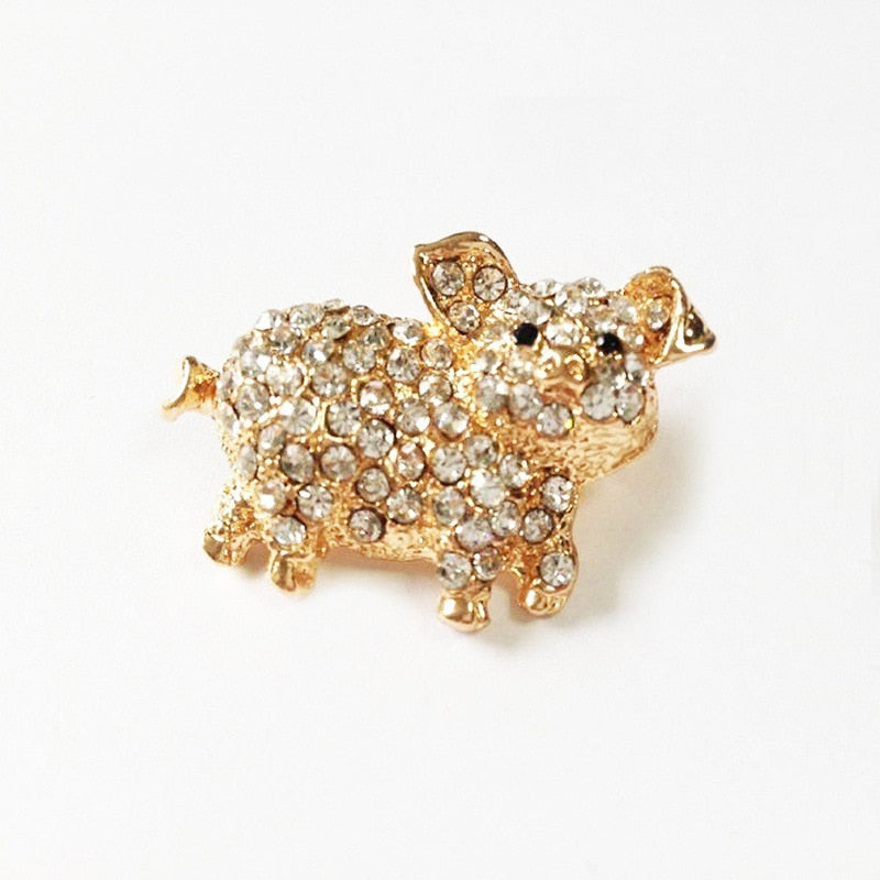 Realistic Pig brooches - Style's Bug 2 x Alloy White brooches