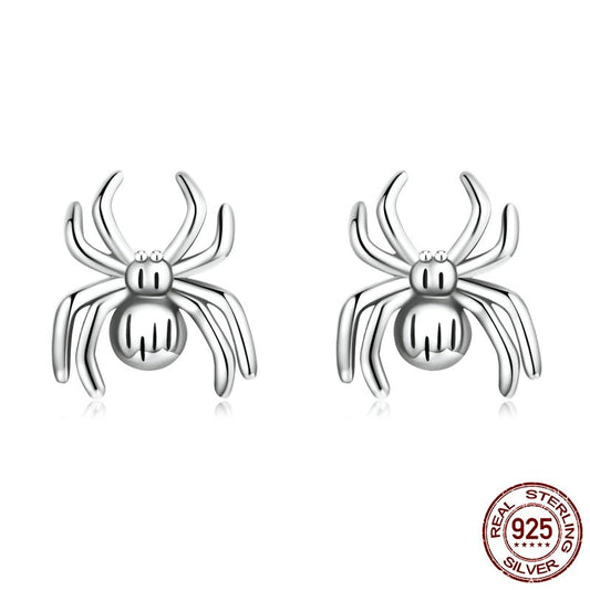 "Silver Sisters" Realistic Spider earrings - Style's Bug Default Title