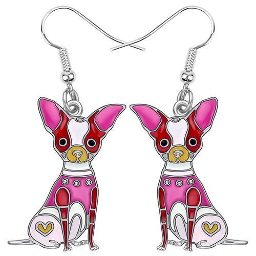 Artistic Chihuahua earrings