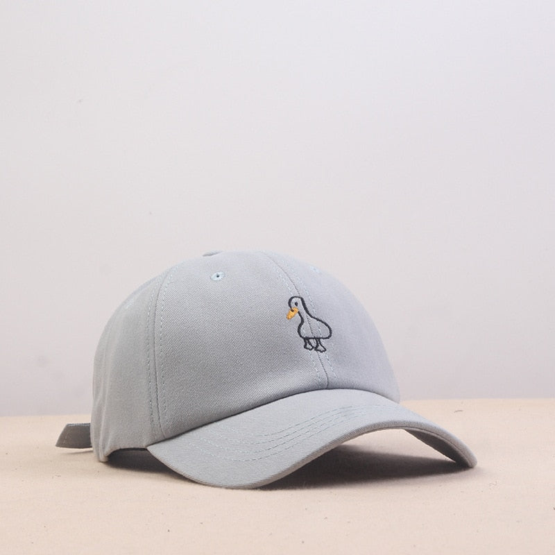 Embroidered Casual Duck Caps by SB - Style's Bug Sky Blue