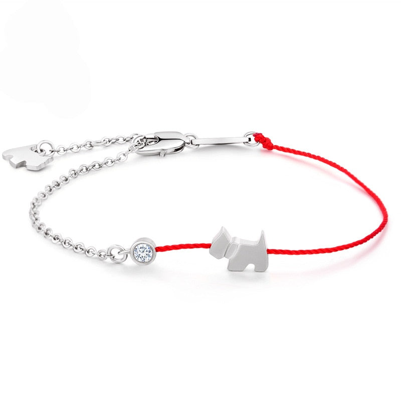 "Tiny Silver Scottish Terrier" Bracelet