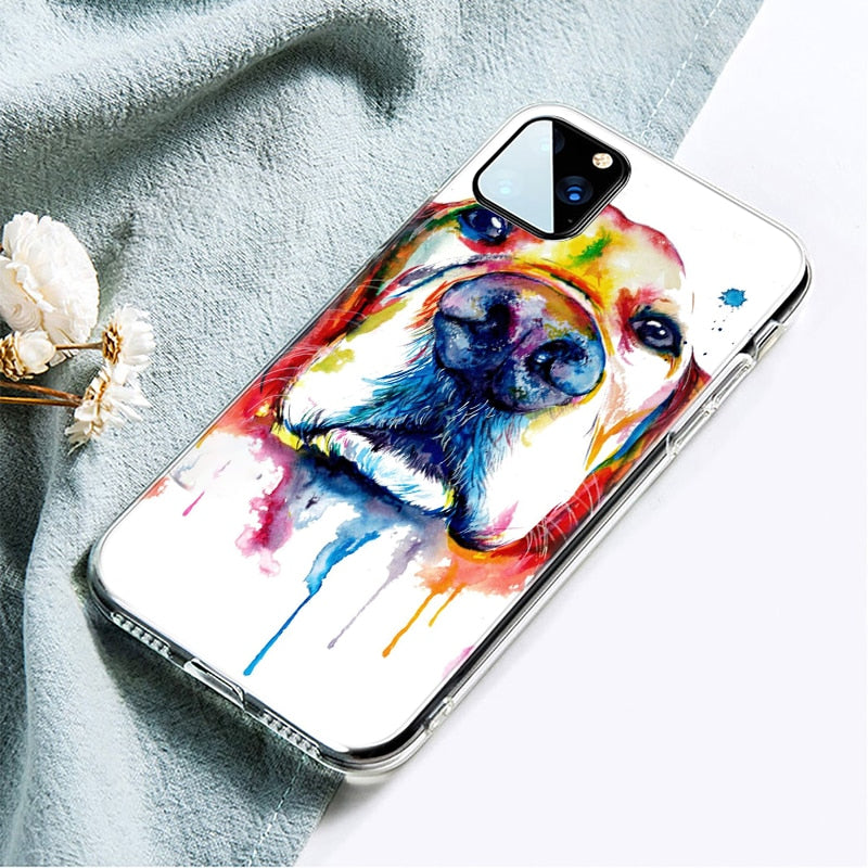 Funny Bulldog water color painting iPhone cases - Style's Bug