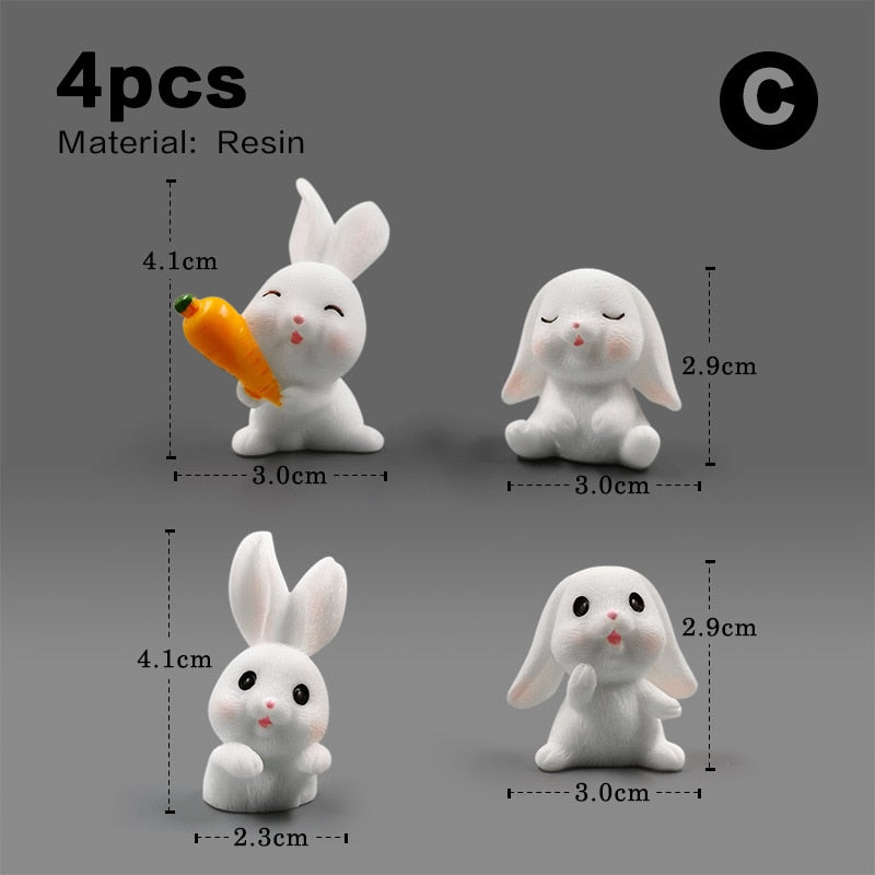 The world of mini Rabbits - Style's Bug 4pcs - Rabbit + Carrot-C