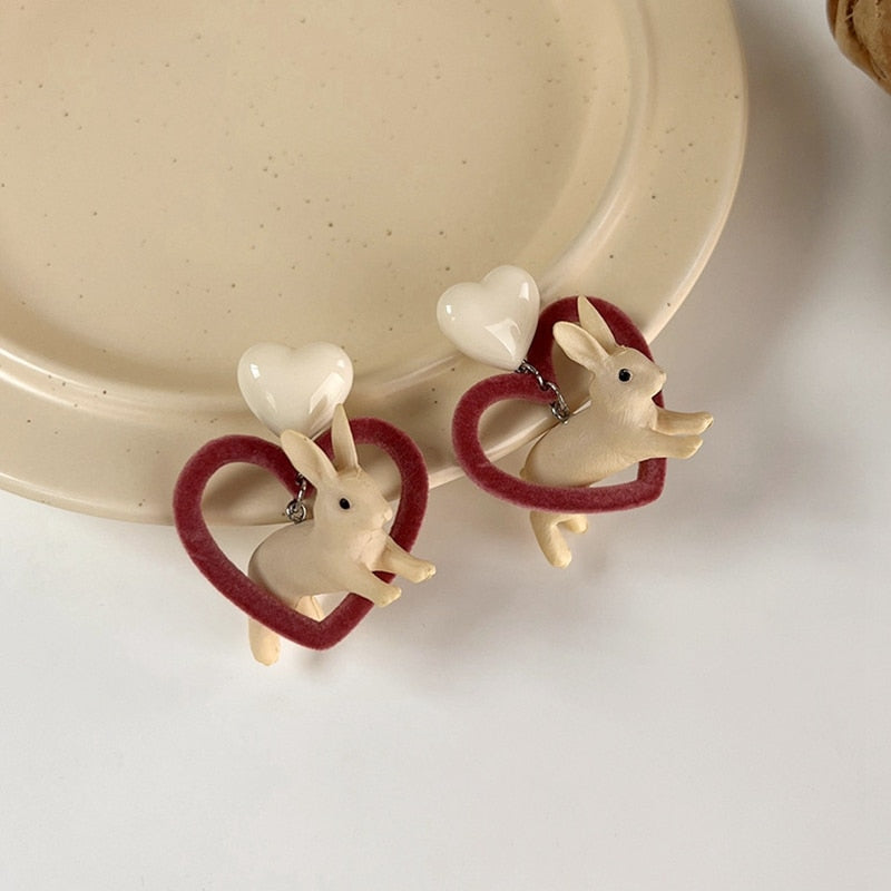 " Hopping bunny " drop earrings by SB - Style's Bug