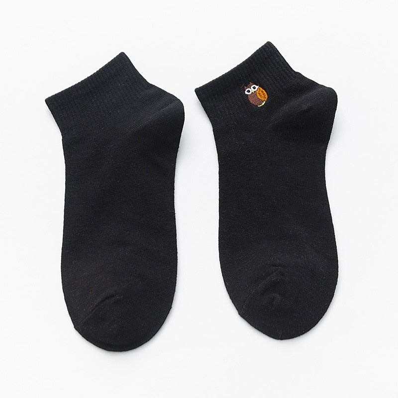 Animal Embroidered Ankle socks (2 pairs pack)