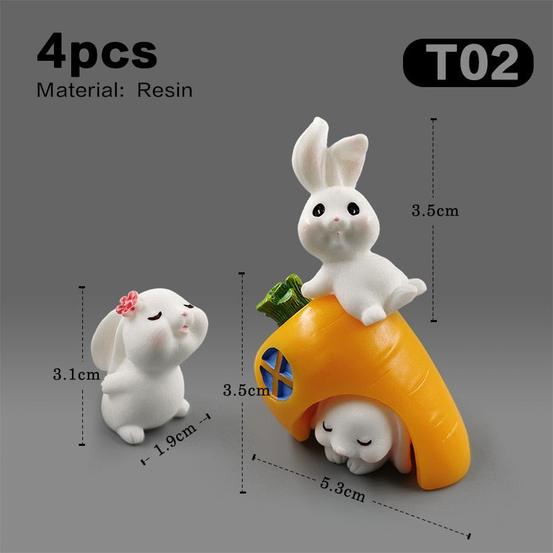 The world of mini Rabbits - Style's Bug 4pc Rabbit Carrot-T2