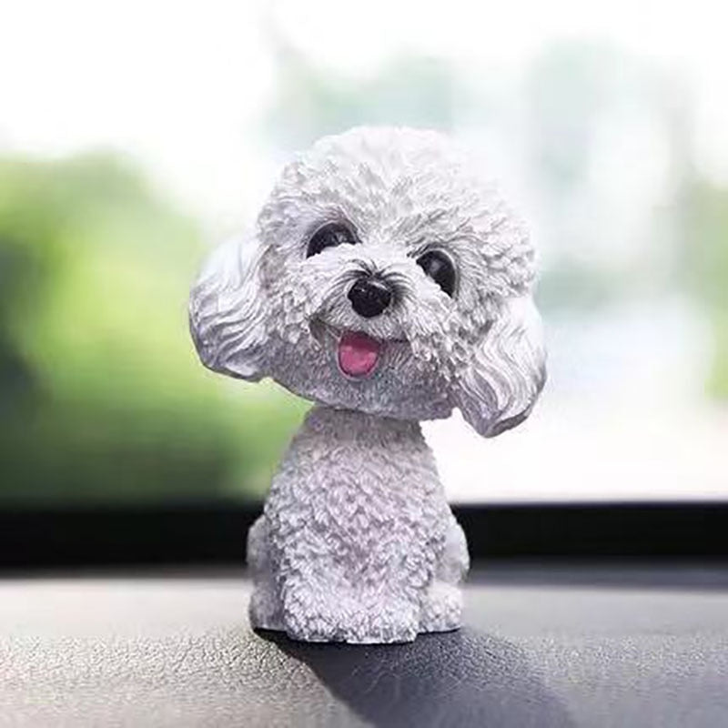 "Shaking Head Puppies" Car ornaments - Style's Bug White Poodle