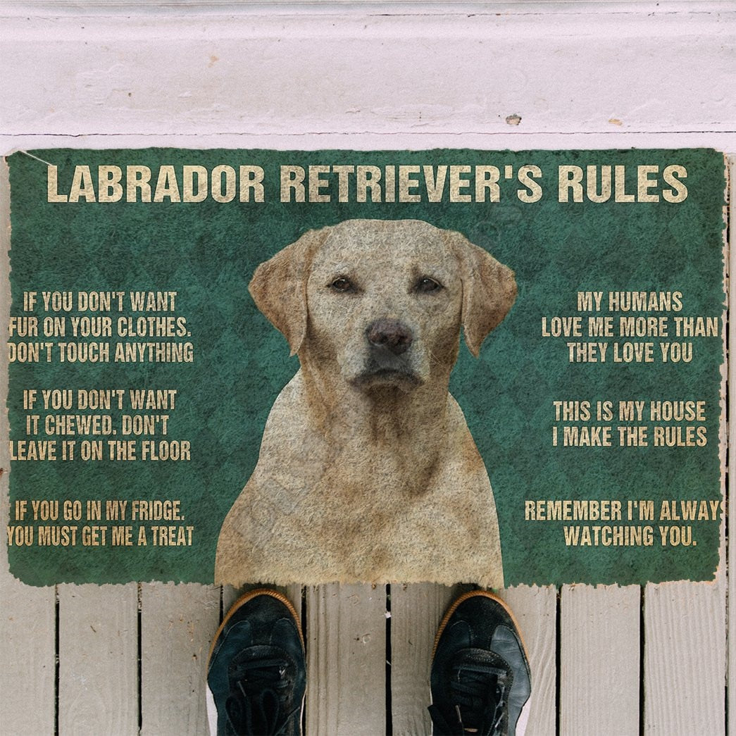 " Labrador Retriever's Rules " mat by SB - Style's Bug