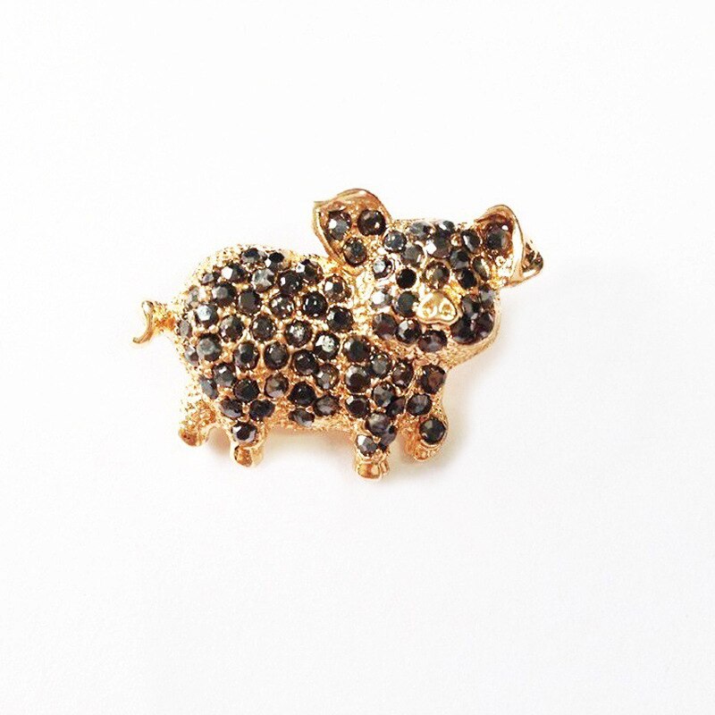 Realistic Pig brooches - Style's Bug 2 x Alloy Black brooches