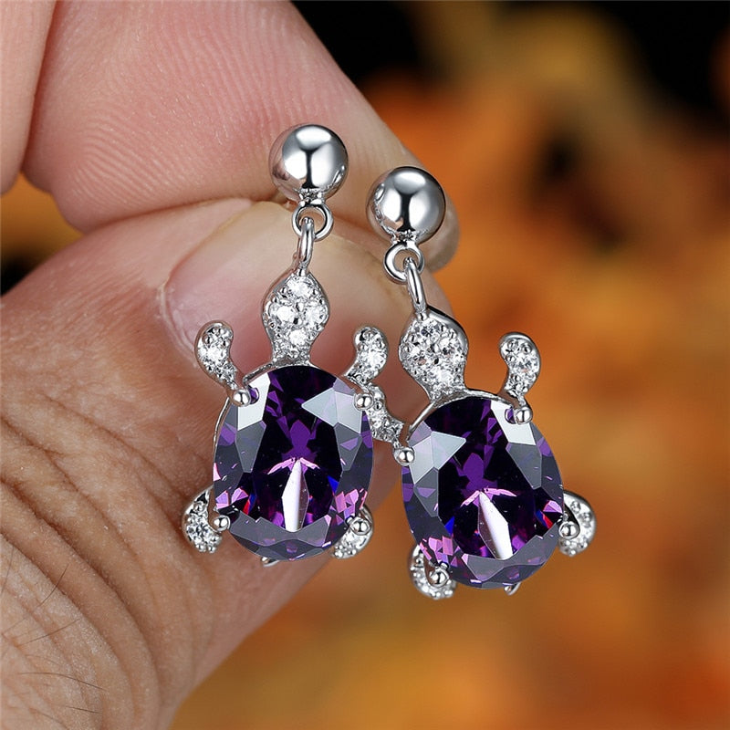Sea Turtle earrings by Style's Bug - Style's Bug Purple