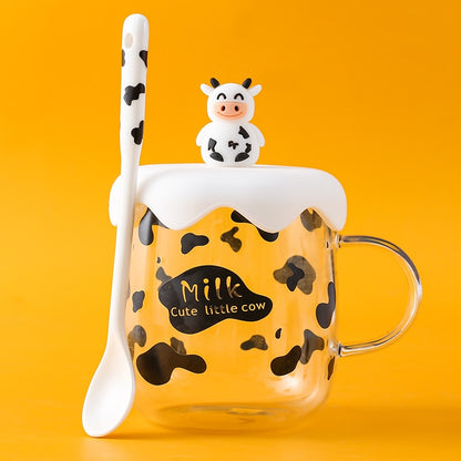 Cartoon Cow mugs by SB (With Lid + Spoon) - Style's Bug A