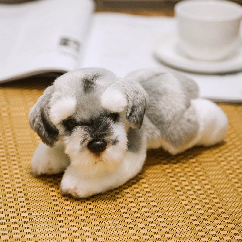 Realistic Schnauzer puppy plushies - Style's Bug XL (24x16x13 cm)