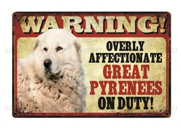 Overly Affectionate Dog Warning signs - Style's Bug Great Pyrenees