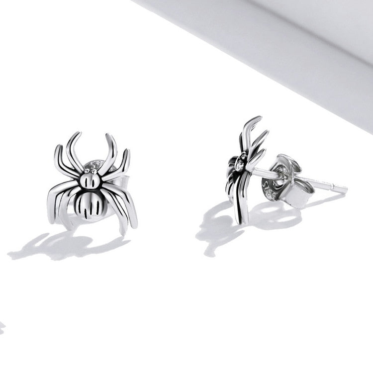 "Silver Sisters" Realistic Spider earrings - Style's Bug